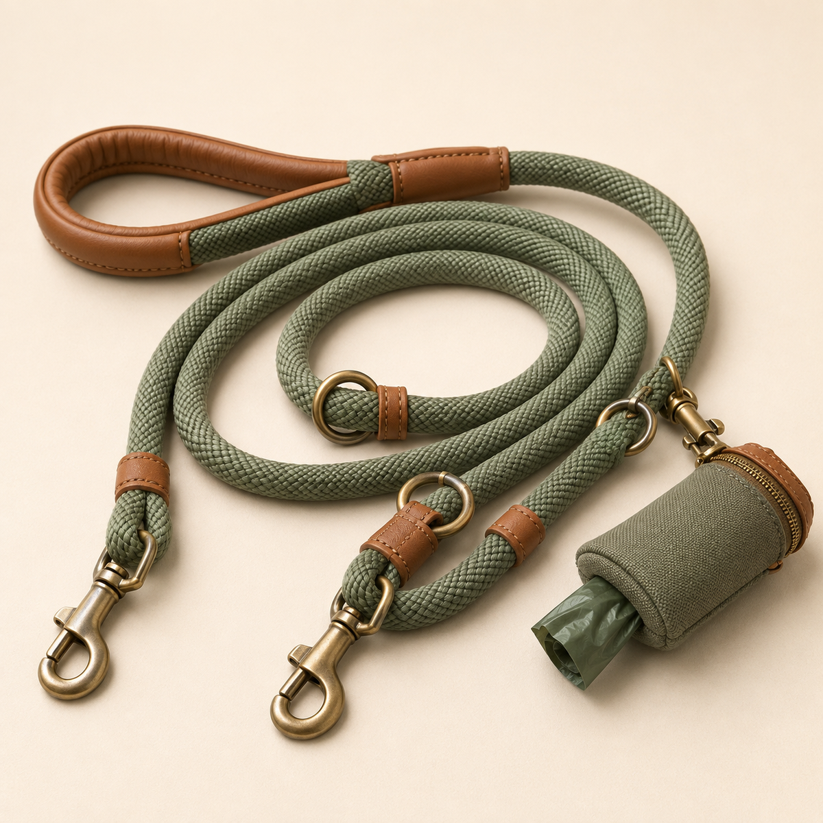 Nuzlorapets™ TerraWeave Adjustable Rope Leash Set