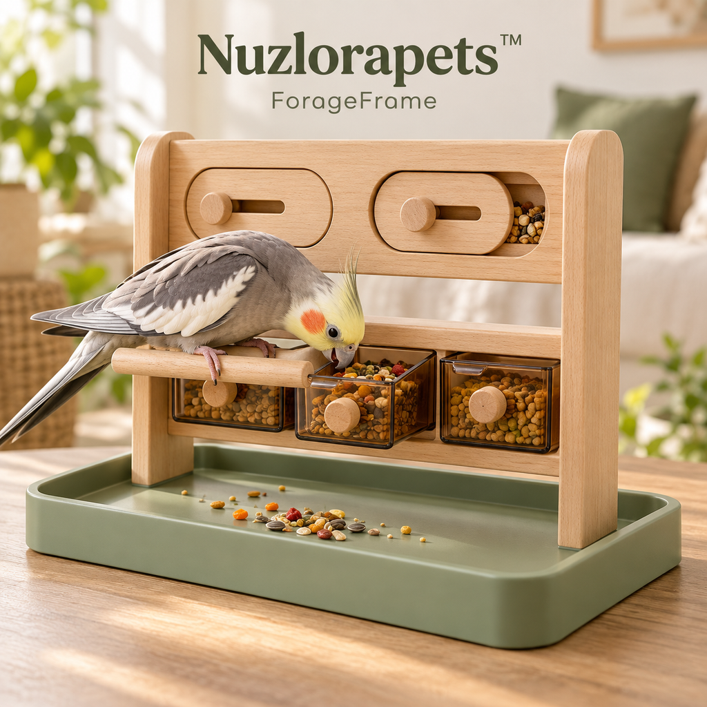 Nuzlorapets™ ForageFrame Modular Foraging Activity Stand for Parrots