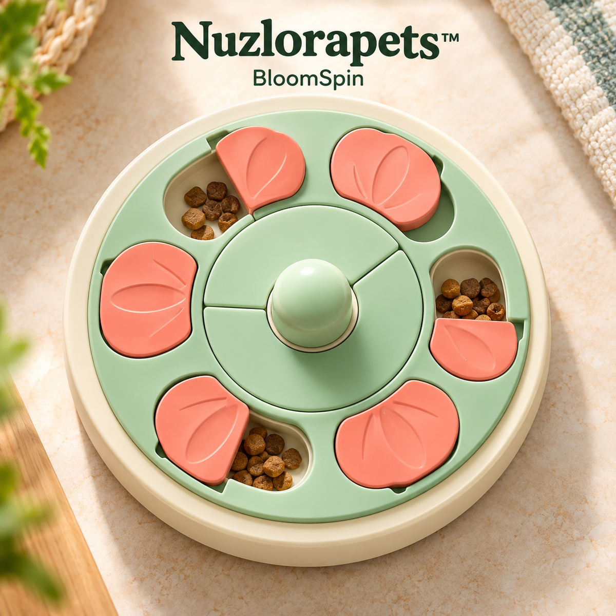 Nuzlorapets™ Interactive Rotating Puzzle Feeder for Cats
