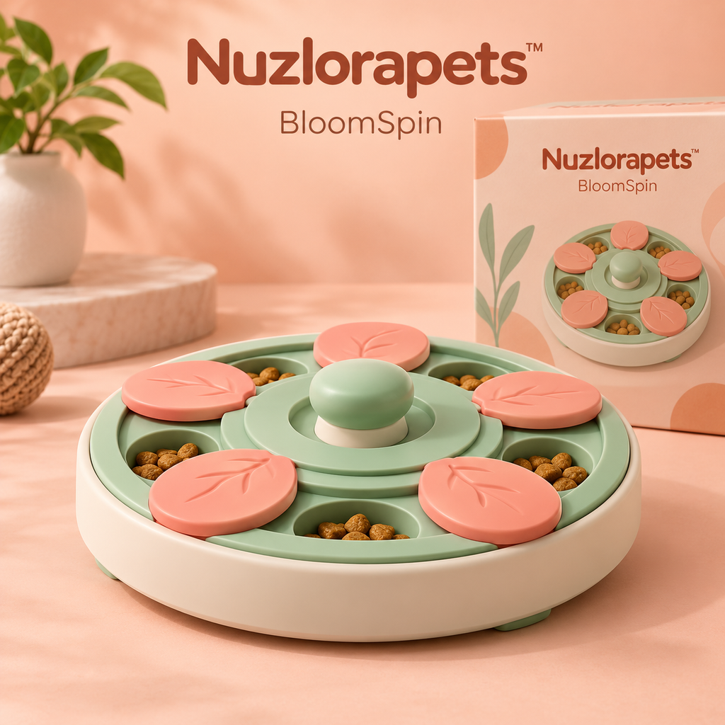 Nuzlorapets™ Interactive Rotating Puzzle Feeder for Cats