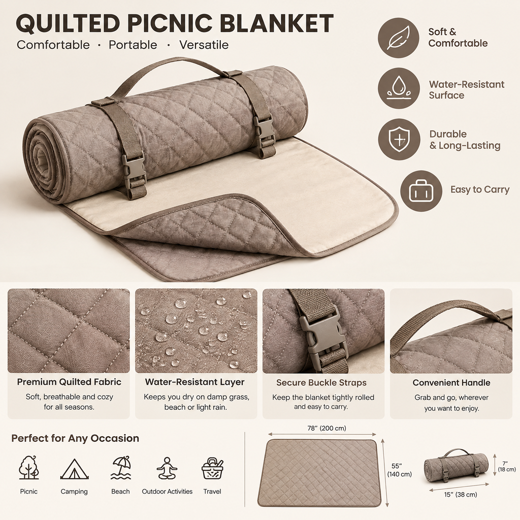 Nuzlorapets™ CocoonTrail Reversible Pet Travel Mat